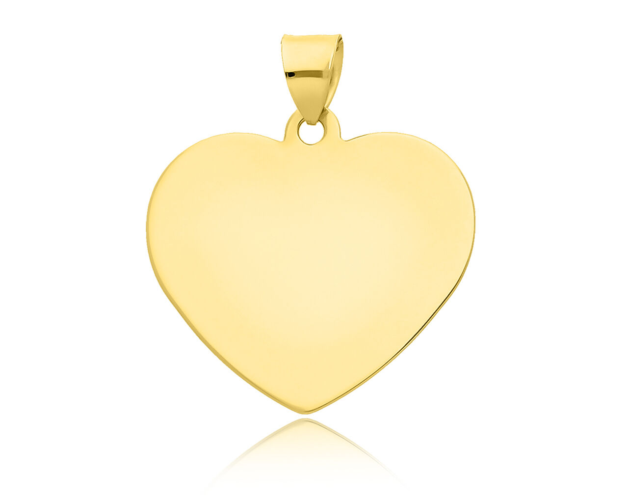 Zawieszka złota w kształcie serca gładkiego
