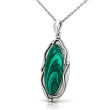 Zawieszka srebro 925 Malachit Srebrny Ornament - 4