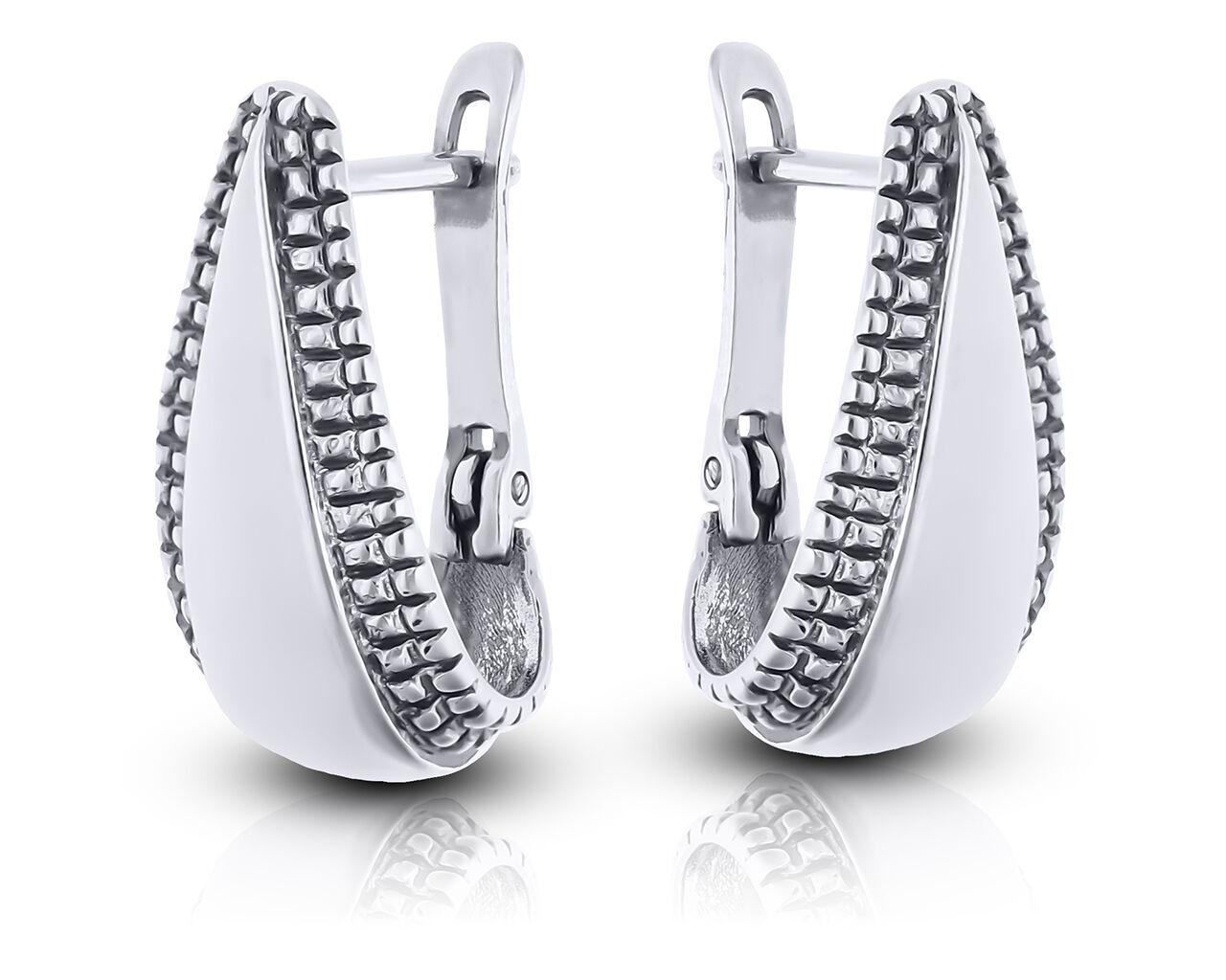 Srebrne kolczyki na angielskim zapięciu gładkie