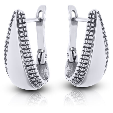 Srebrne kolczyki na angielskim zapięciu gładkie