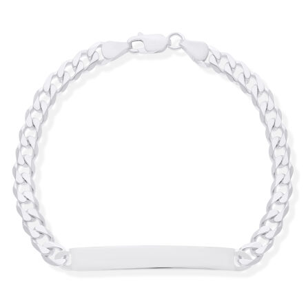 Branoletka srebrna męska z blaszką pod grawer