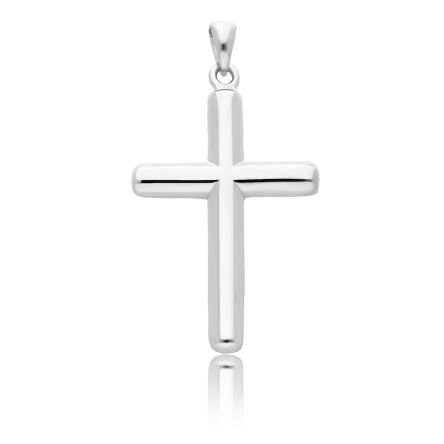 Krzyżyk srebrny gładki krzyż duży pr.925