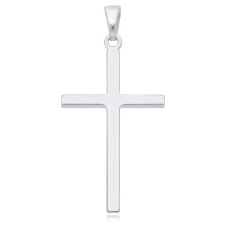 Krzyżyk srebrny gładki duży pr.925