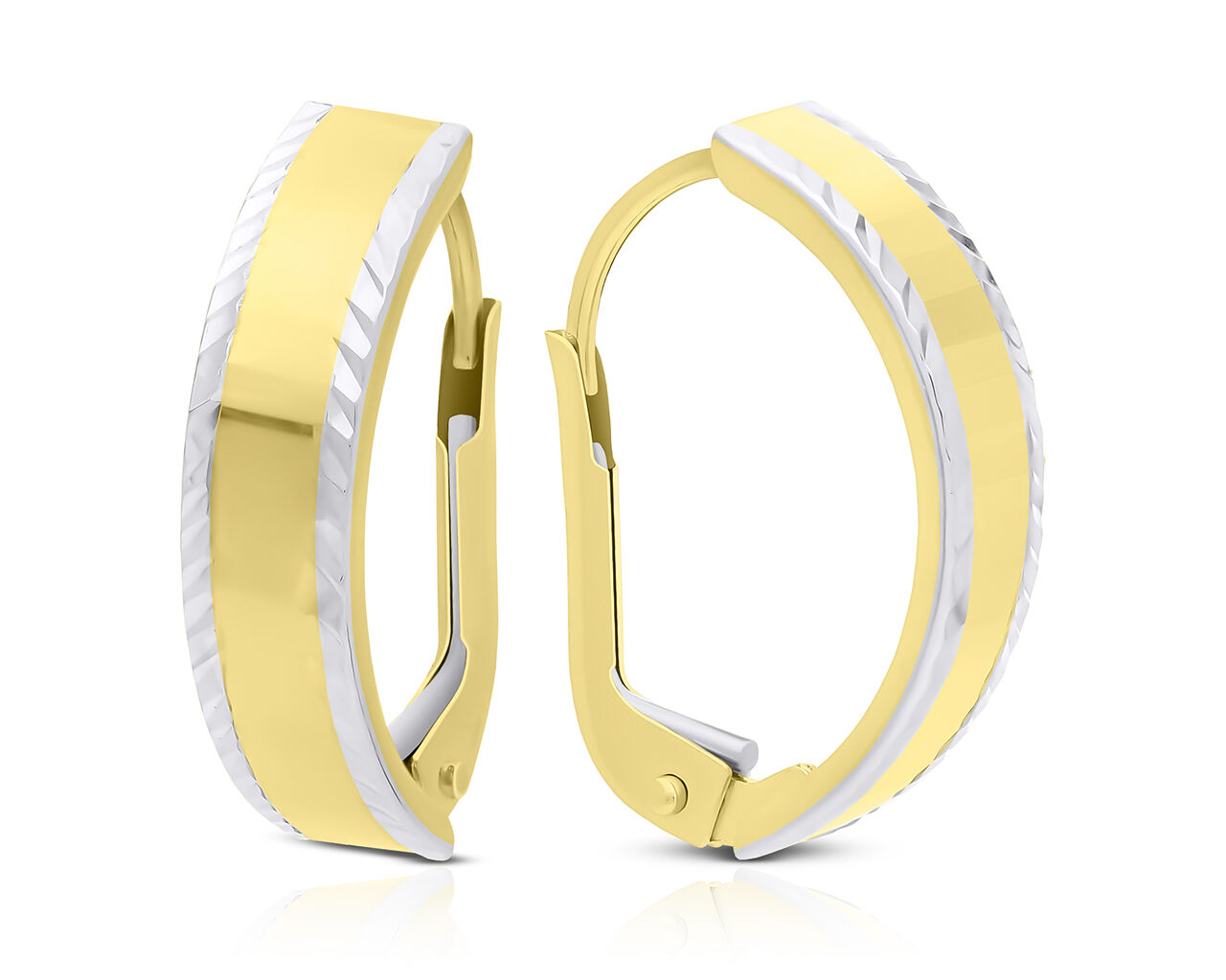 Złote kolczyki diamentowane pr.585