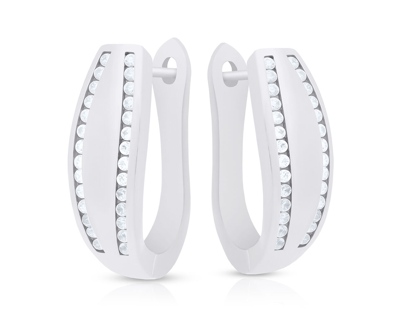 Kolczyki srebrne na angielskim zapięciu cyrkonie