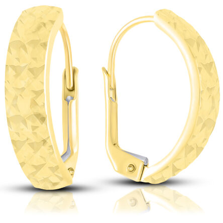 Złote kolczyki diamentowane błyszczące pr.585