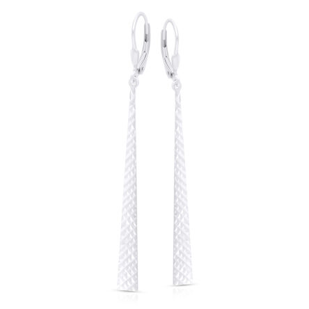 Kolczyki srebrne wiszące długie diamentowane