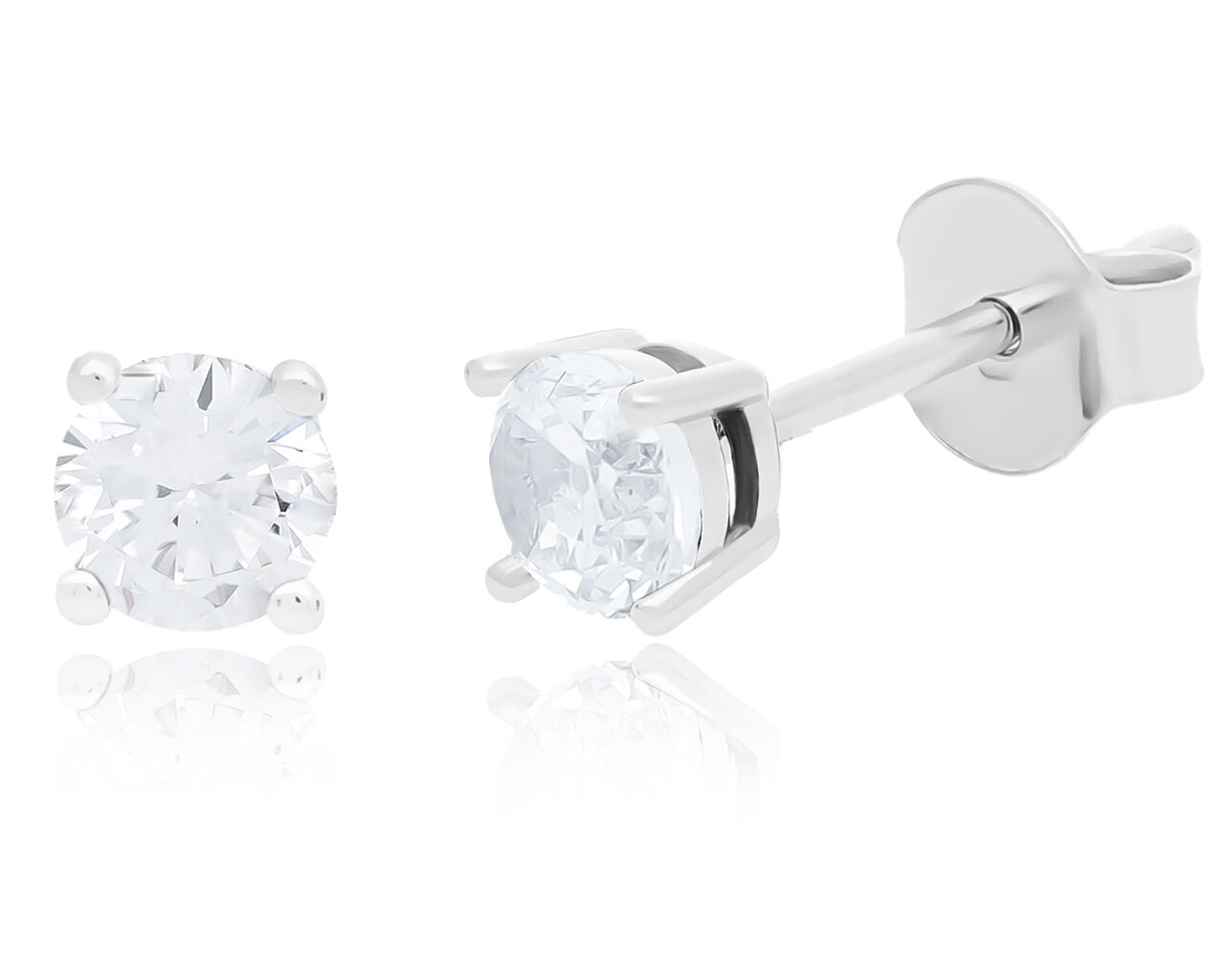 Kolczyki srebrne sztyfty z cyrkoniami pr.925