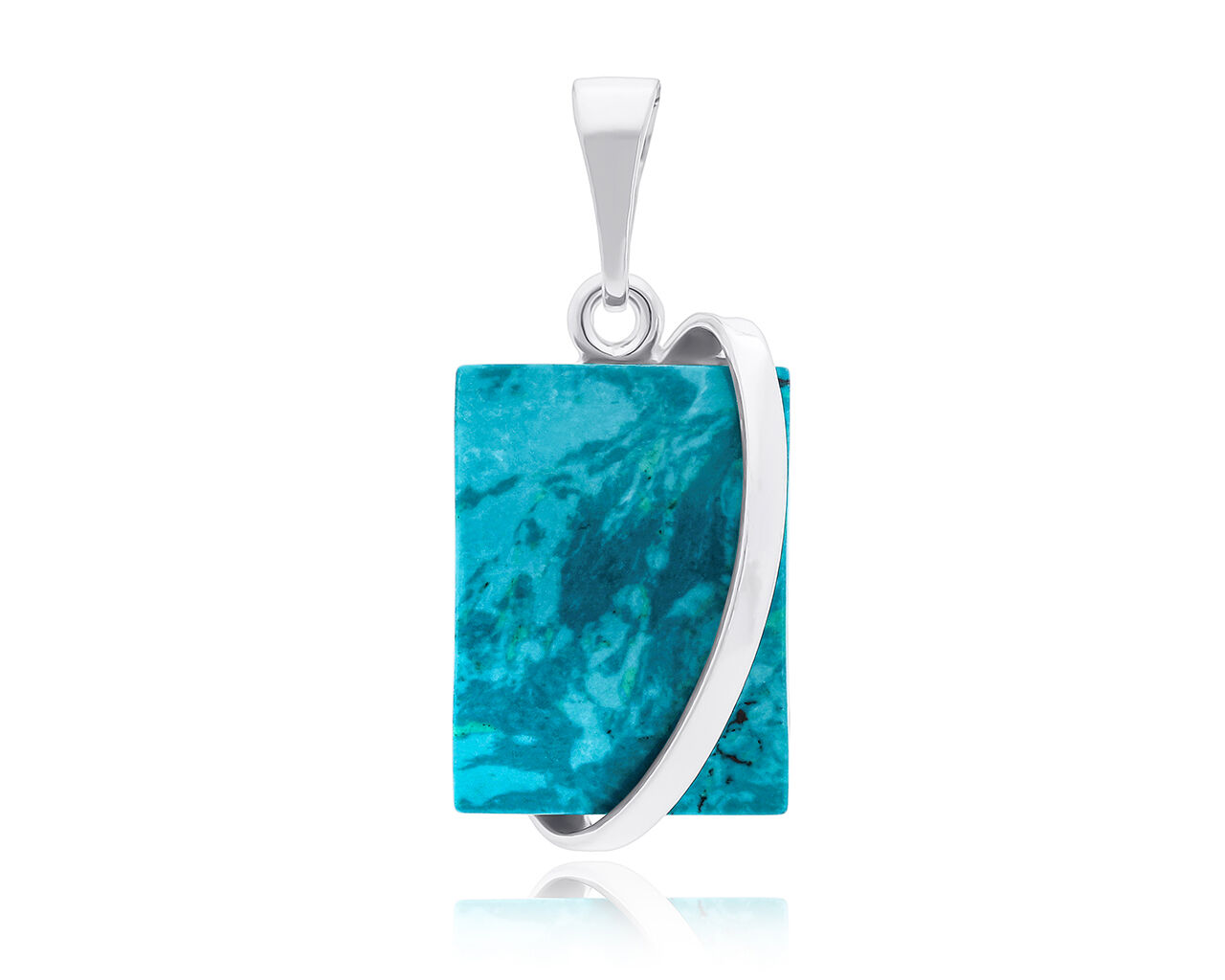 Zawieszka srebrna z turkusowym kamieniem