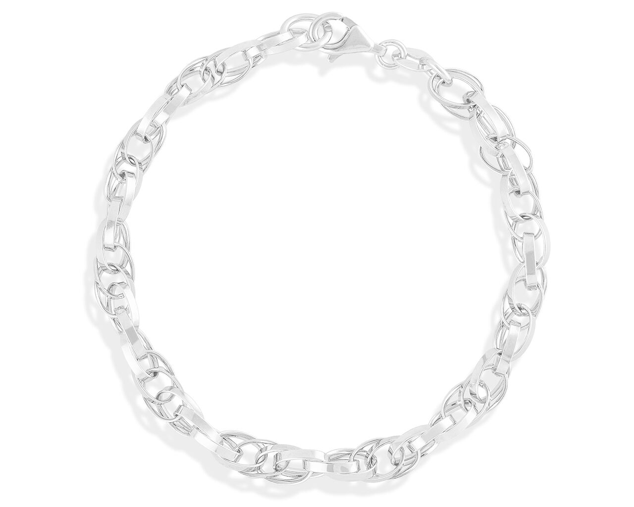 Srebrna bransoletka o oryginalnym wzorze