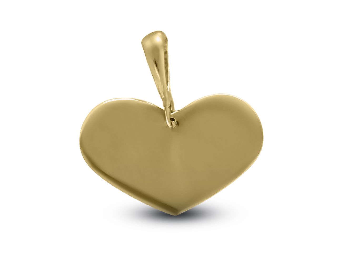 Zawieszka złota blaszka w kształcie serca gładka