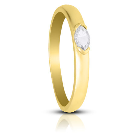 Złoty pierścionek z cyrkonią pr.585