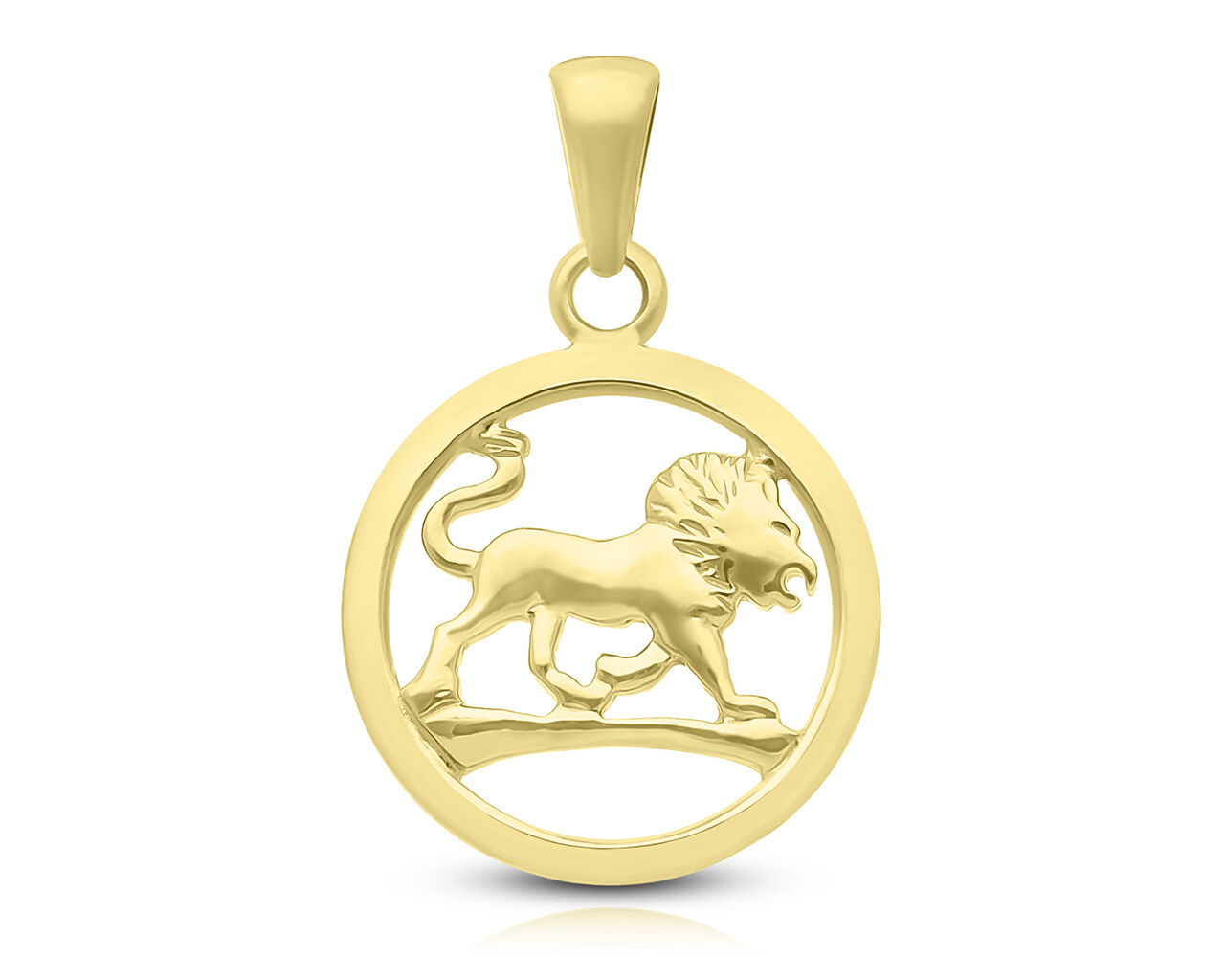 Złota zawieszka znak zodiaku Lew pr.585
