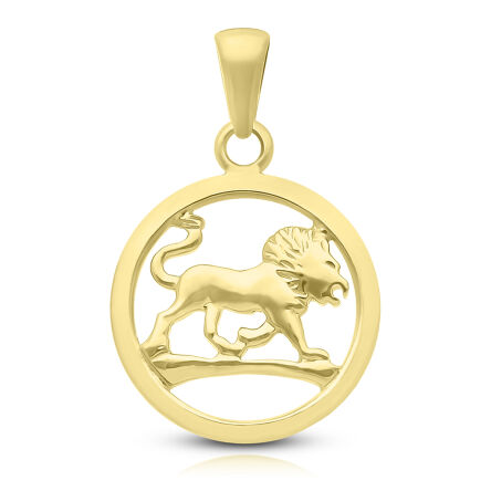 Złota zawieszka znak zodiaku Lew pr.585