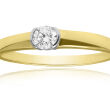 Złoty pierścionek z brylantem 0,25ct pr.585 - 3