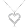 Srebrna zawieszka serce ozdobiona cyrkoniami - 2