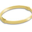 Złota sztywna bransoletka gładka pr.585 - 2