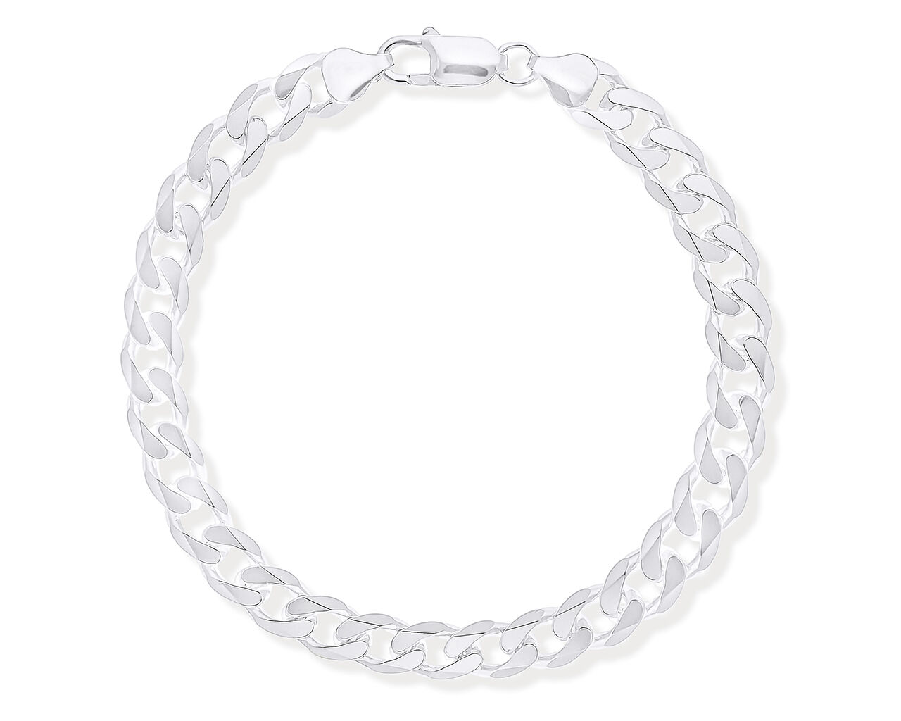 Bransoleta srebrna męska pancerka