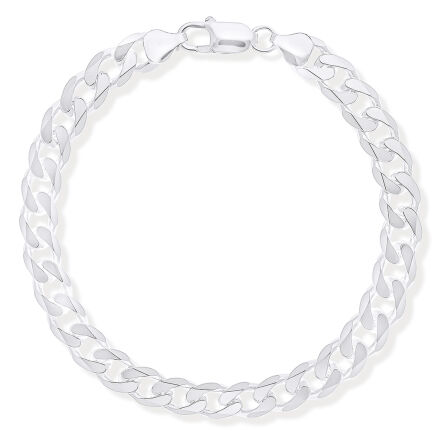 Bransoleta srebrna męska pancerka