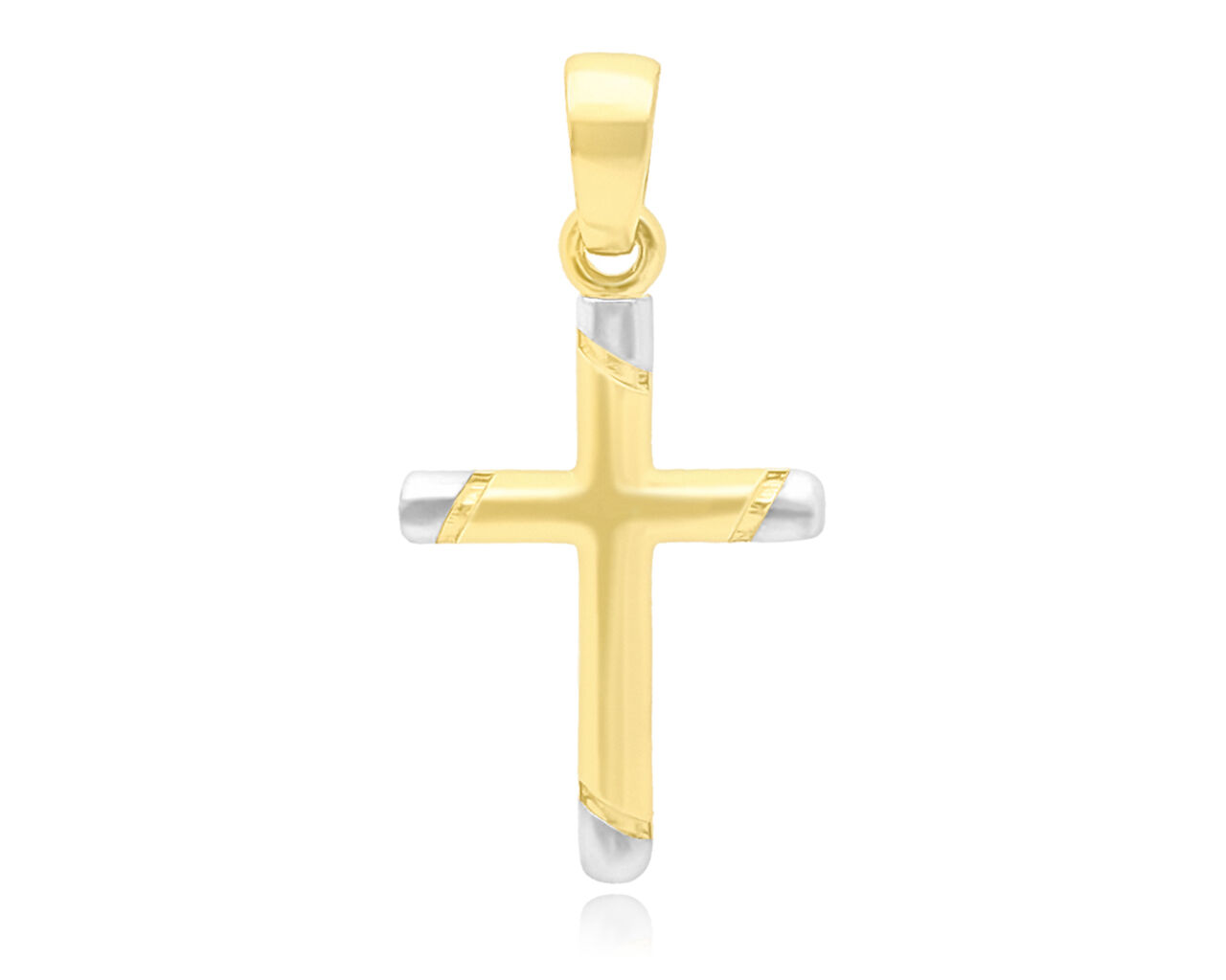 Złoty krzyżyk gładki pr.585
