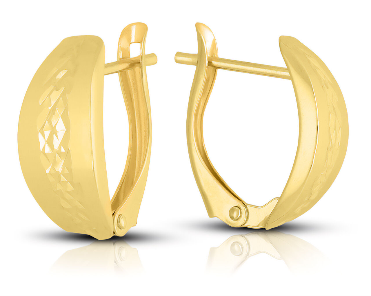 Kolczyki złote 585 na angielskim zapięciu