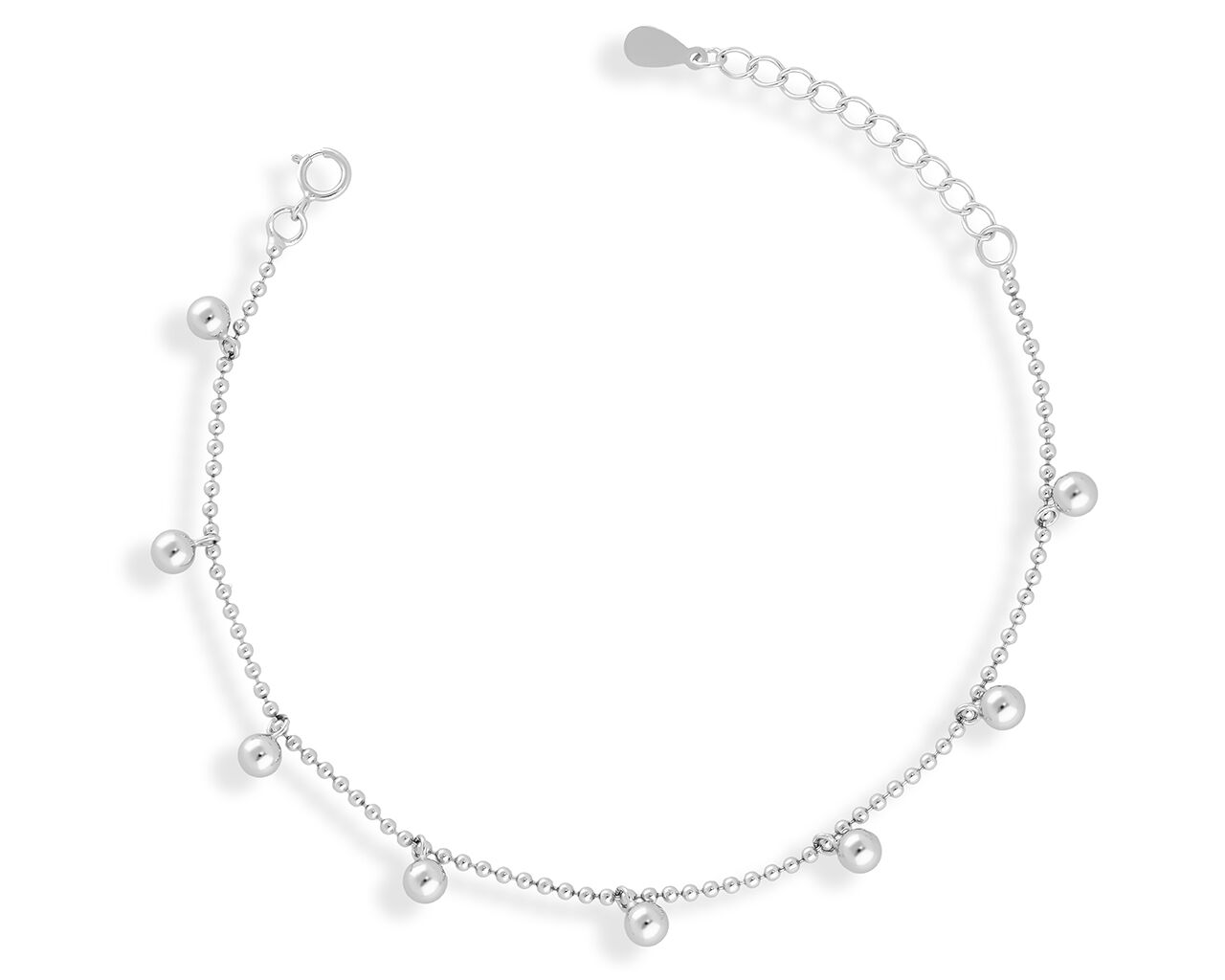 Bransoletka srebrna z wiszącymi kuleczkami