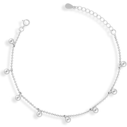 Bransoletka srebrna z wiszącymi kuleczkami