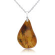 Zawieszka srebrna z naturalnym bursztynem pr.925 - 3