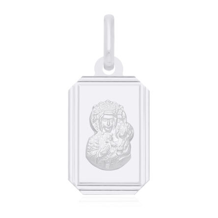 Medalik Srebrny z Matką Boską Częstochowską