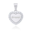 Zawieszka srebrna serce z cyrkoniami pr.925 - 4