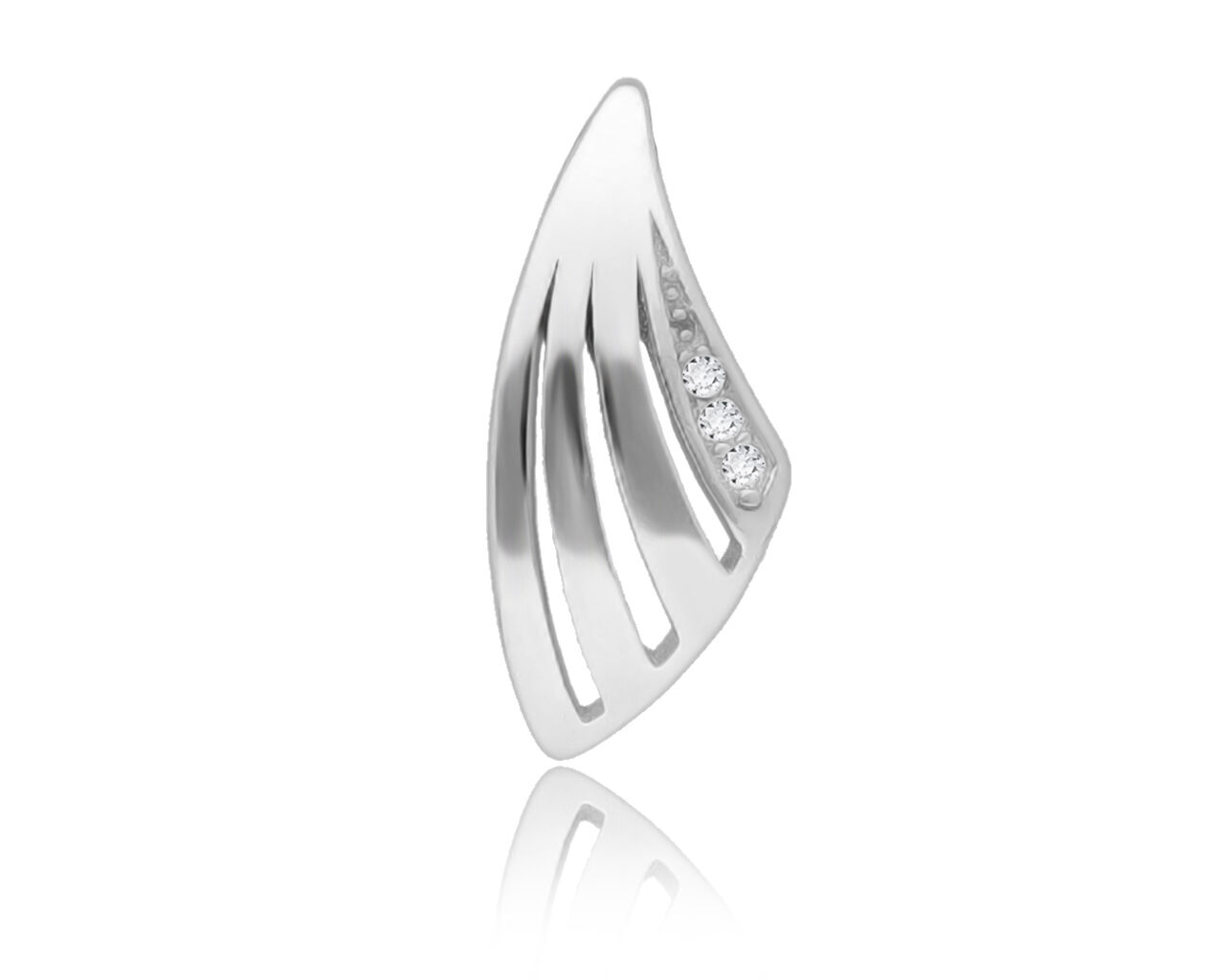 Wisiorek srebrny z cyrkoniami