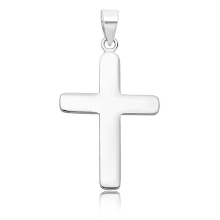 Krzyżyk srebrny męski gładki pr.925