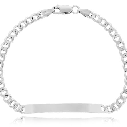 Bransoletka srebrna z blaszką pod grawer