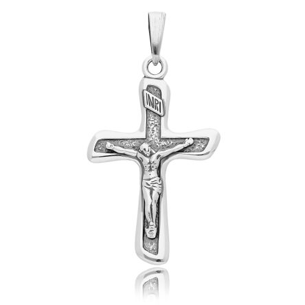 Krzyżyk srebrny z Jezusem