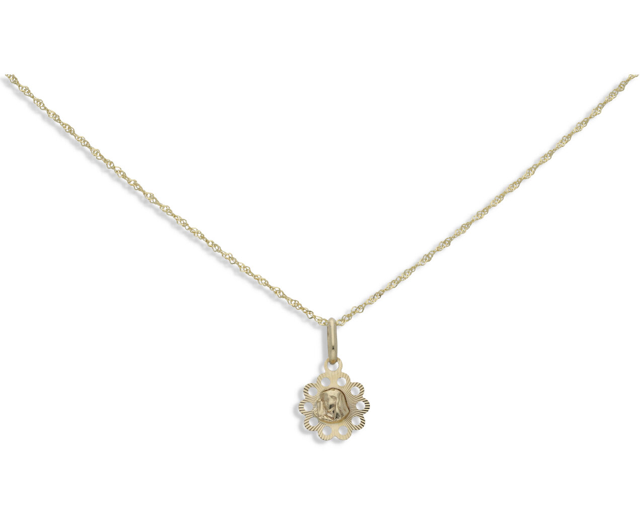 Medalik złoty Matka Boska w Chuście