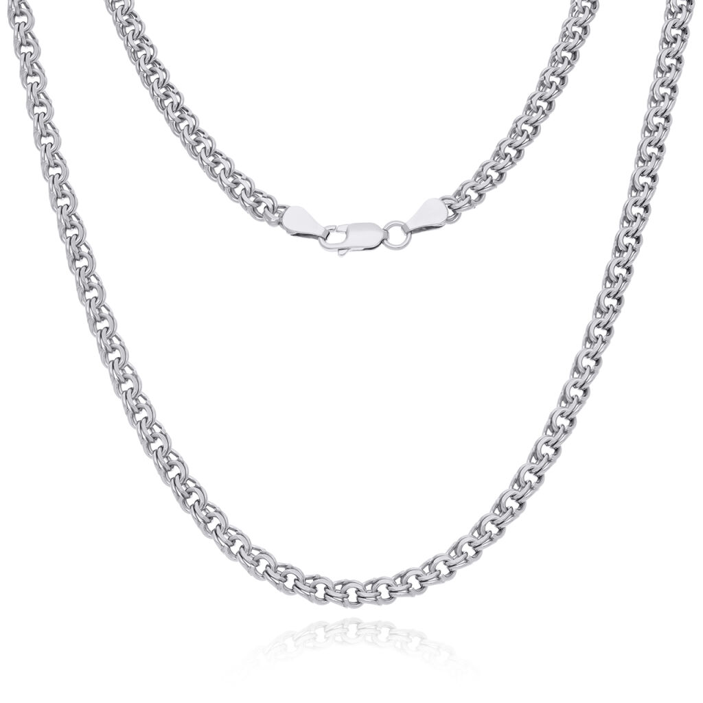 Łańcuszek srebrny męski splot Garibaldi pr.925