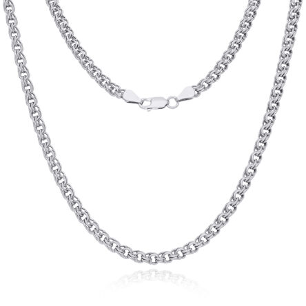 Łańcuszek srebrny męski splot Garibaldi pr.925