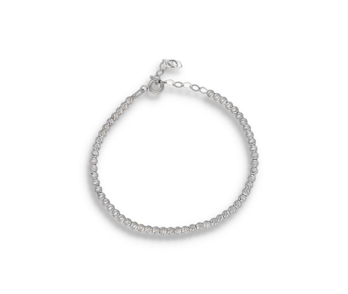 Bransoletka srebrna z grawerowanych kulek