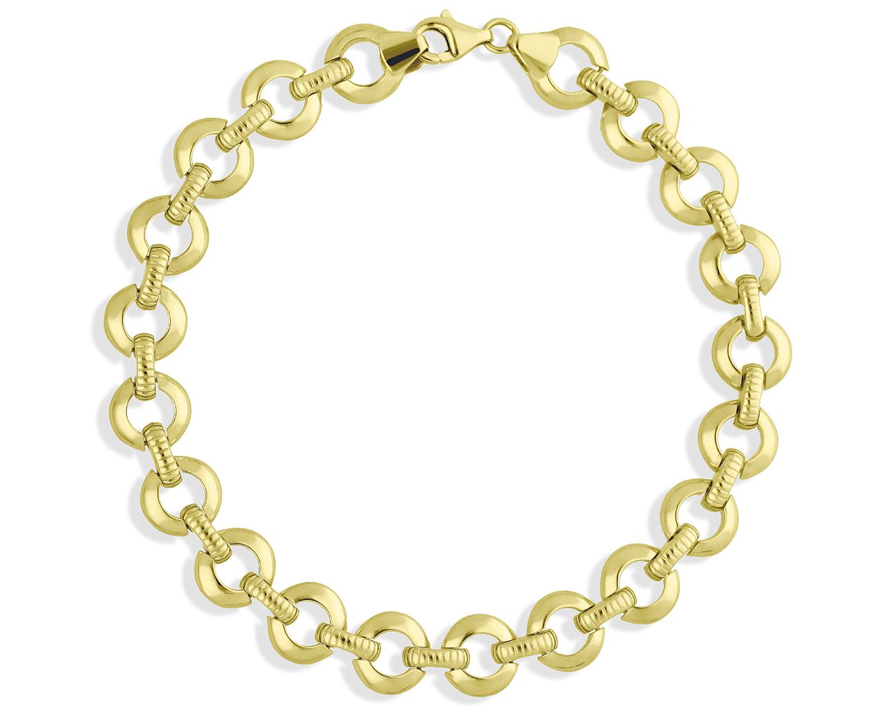 Złota bransoletka z okrągłych gładkich elementów