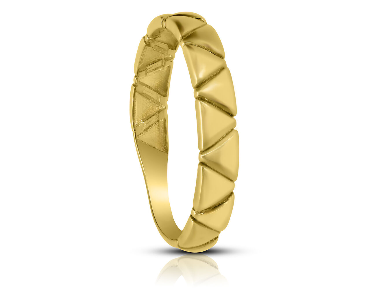 Złoty pierścionek 585 gładki szeroki