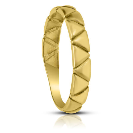 Złoty pierścionek 585 gładki szeroki