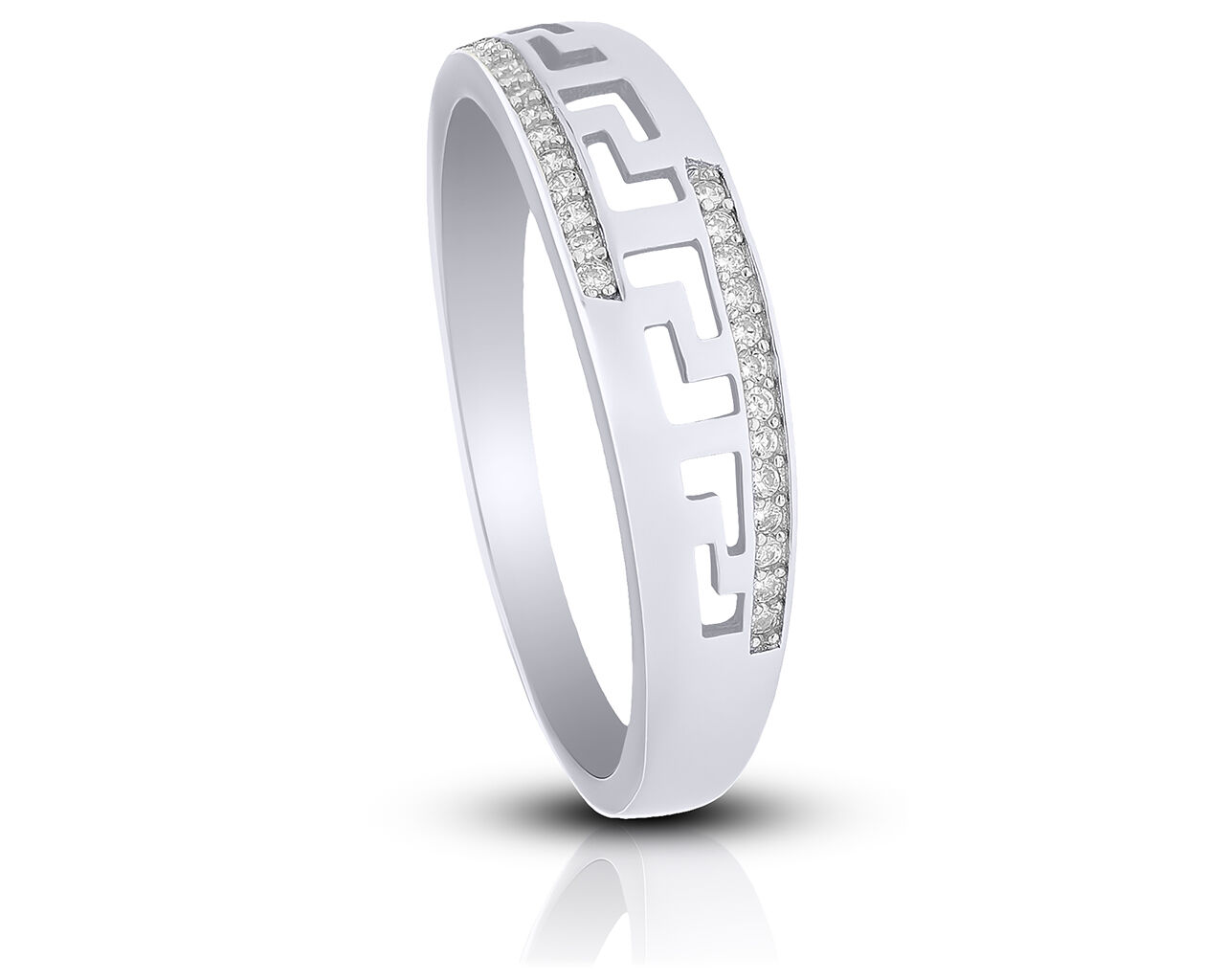 Pierścionek srebrny 925 z motywem greckim