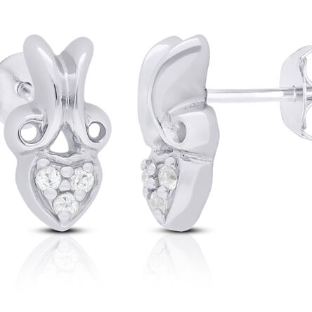 Kolczyki srebrne serca na sztyfcie pr.925