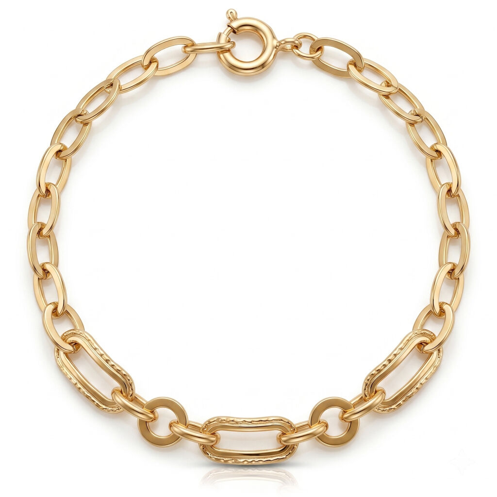 Złota bransoletka 585 elegancka masywna