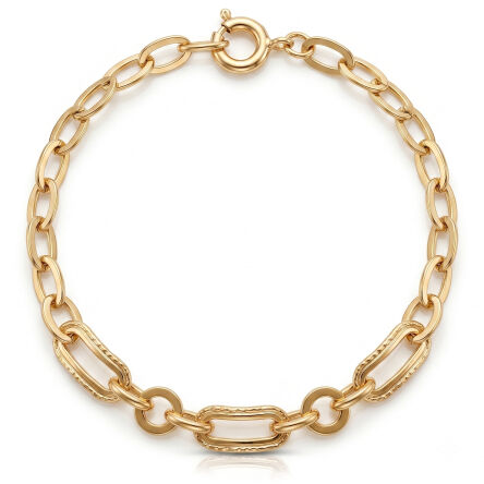 Złota bransoletka 585 elegancka masywna