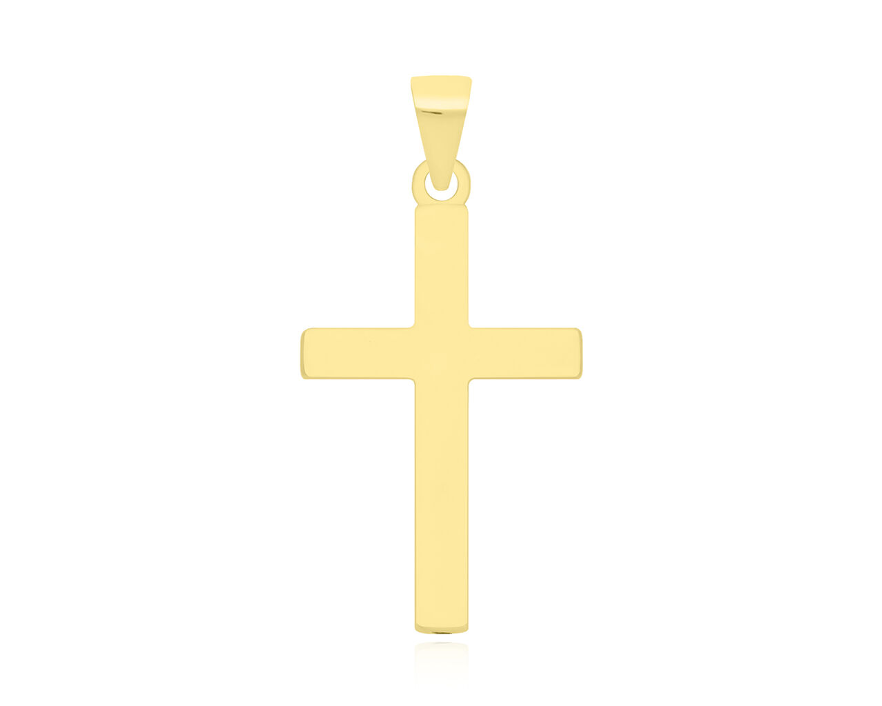 Krzyżyk srebrny pozłacany gładki pr.925