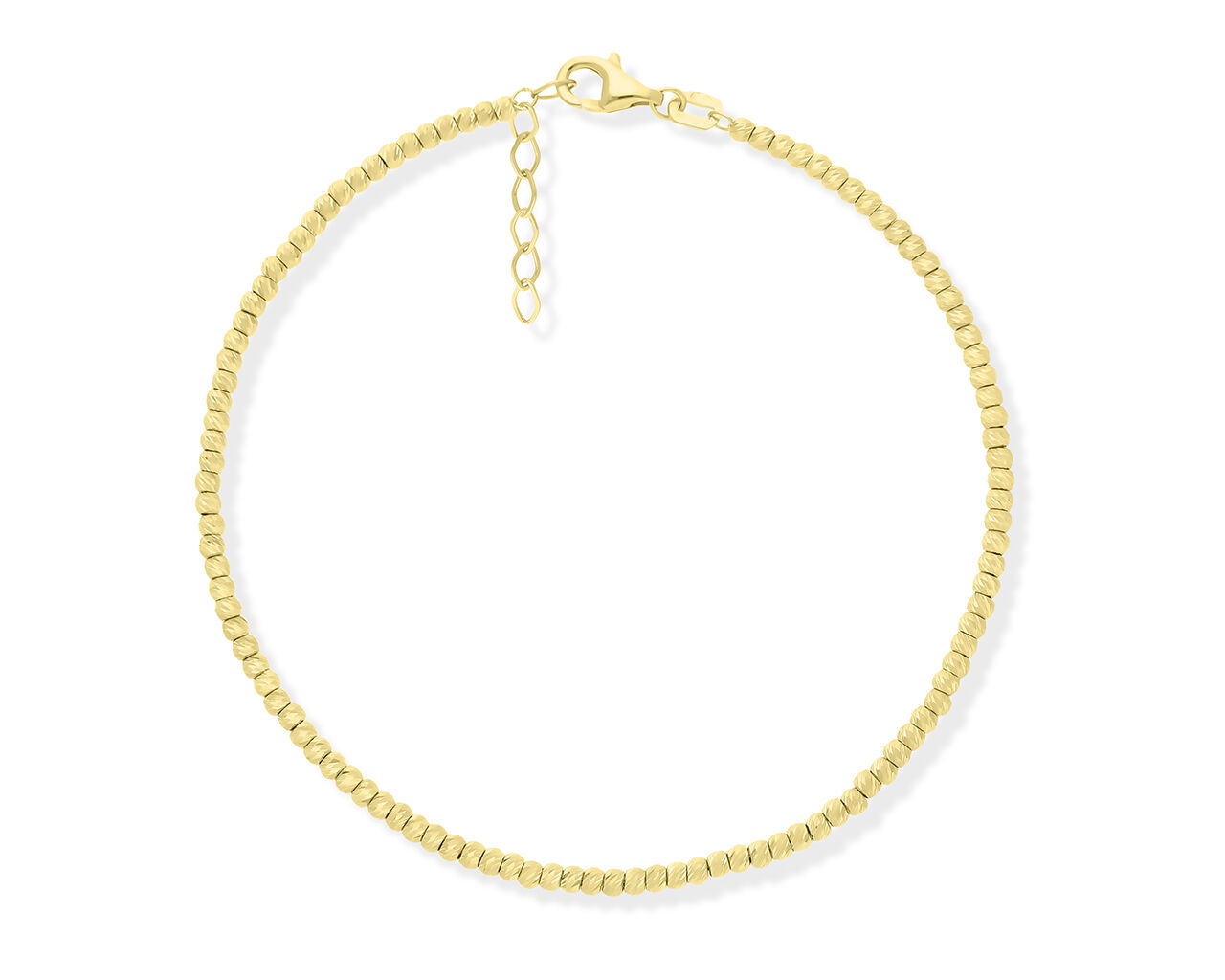 Bransoletka złota 585 z diamentowanych kuleczek