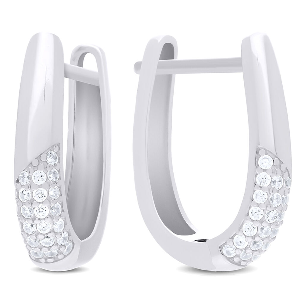 Kolczyki srebrne angielskie z cyrkoniami pr.925