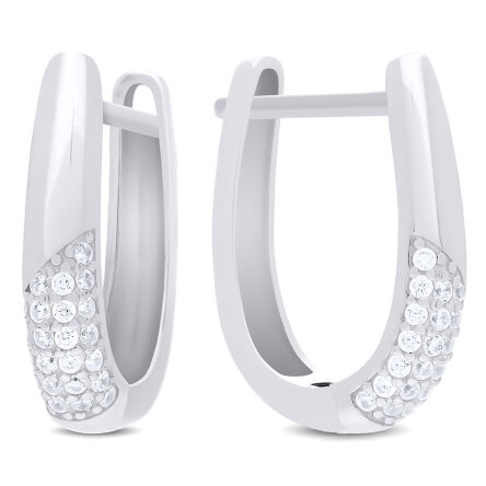 Kolczyki srebrne angielskie z cyrkoniami pr.925