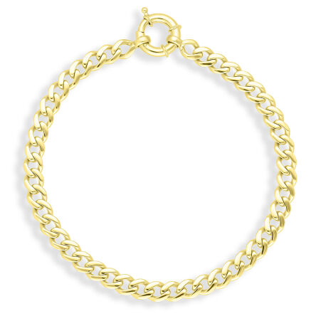 Złota bransoletka damska pancerka ozdobne zapięcie